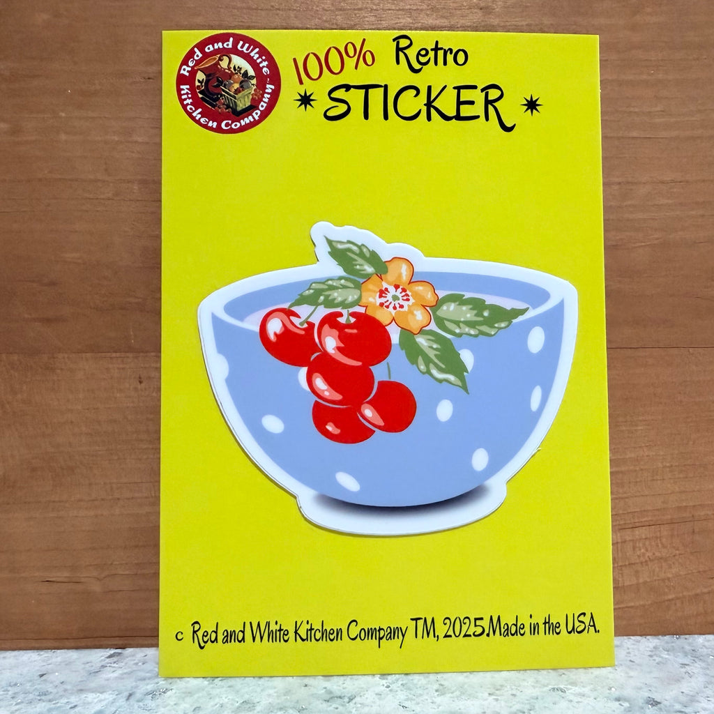 Bowl of Cherries Retro Sticker $6