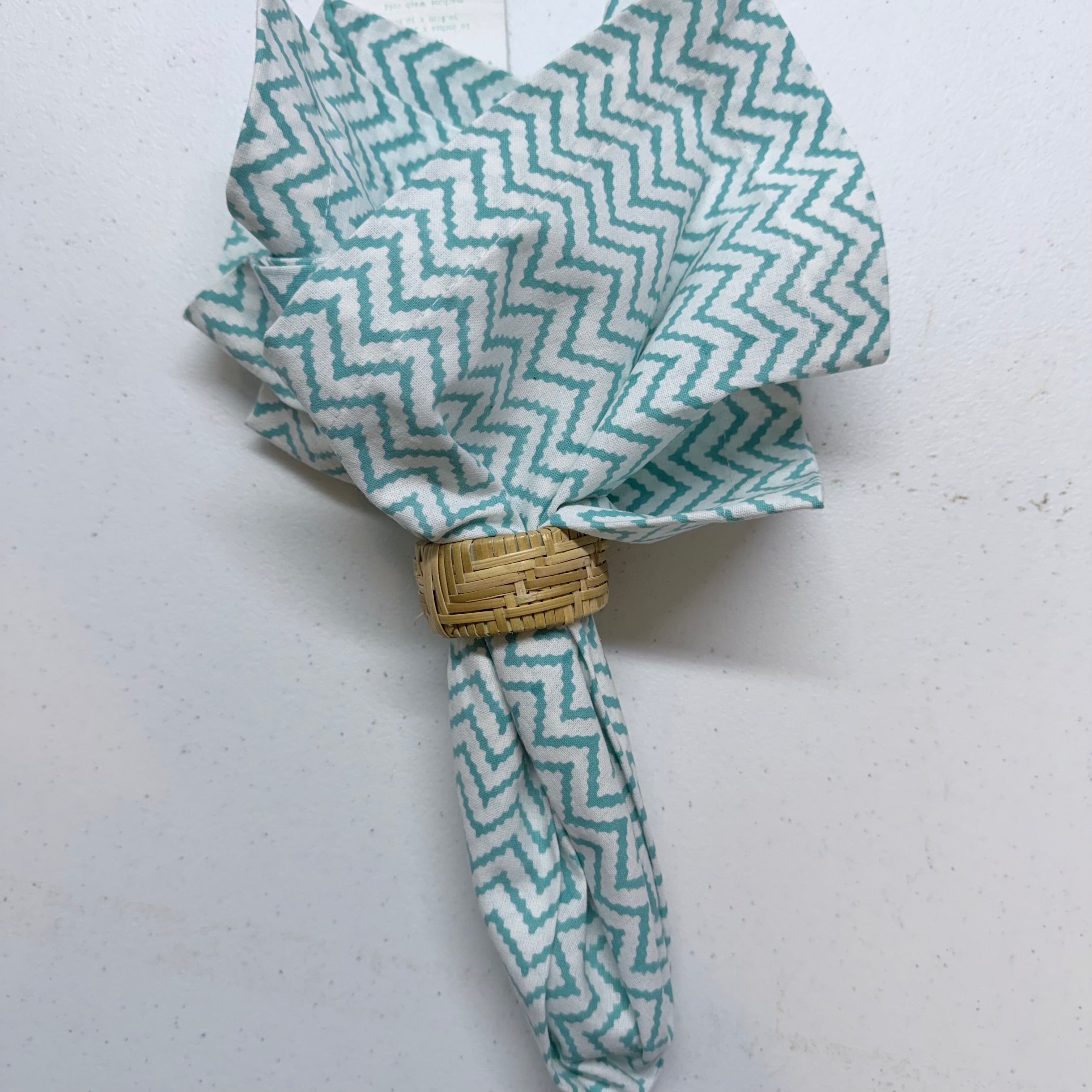 Turquoise Chevron Cloth Napkins $25