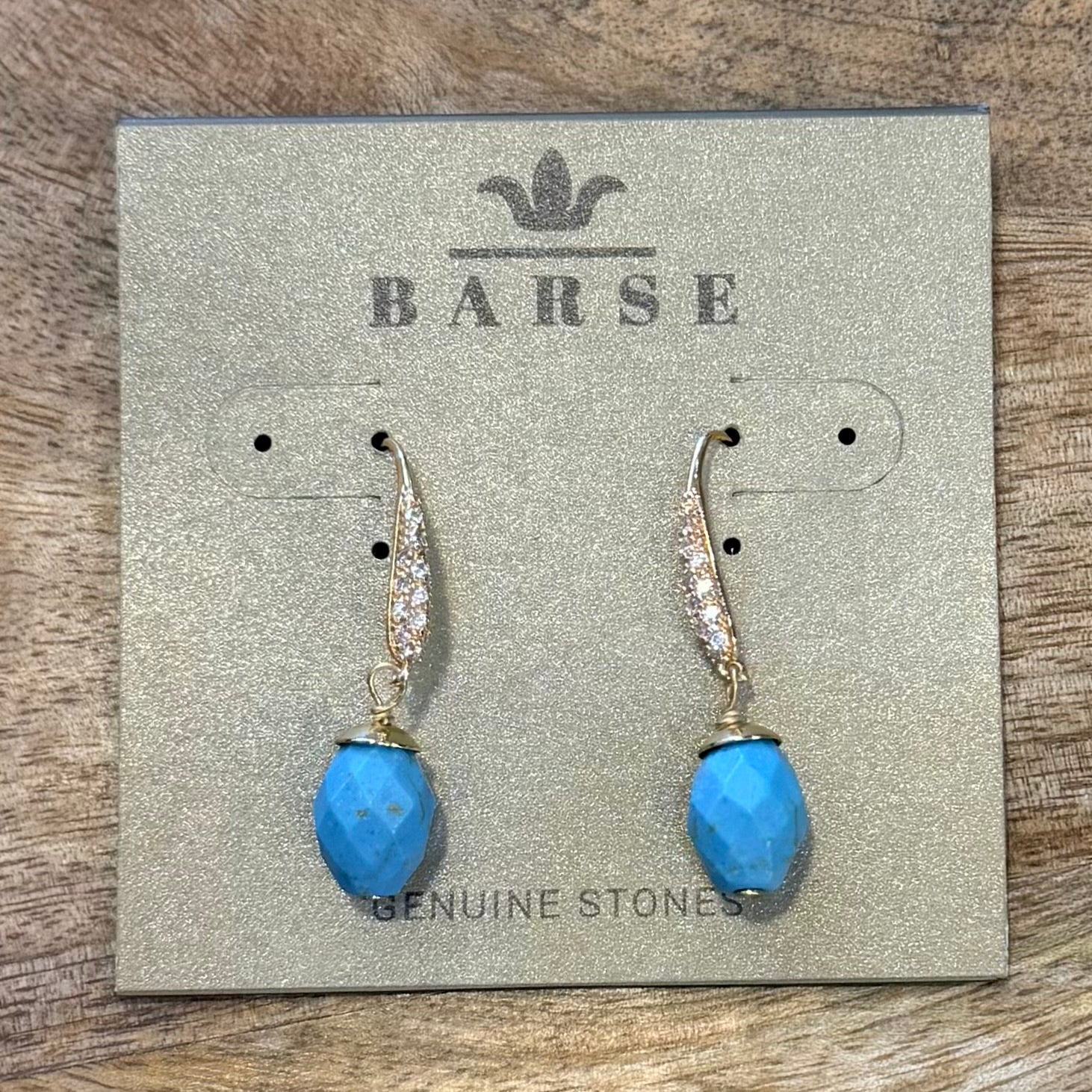 Blue Magnesite Drop Earrings $28