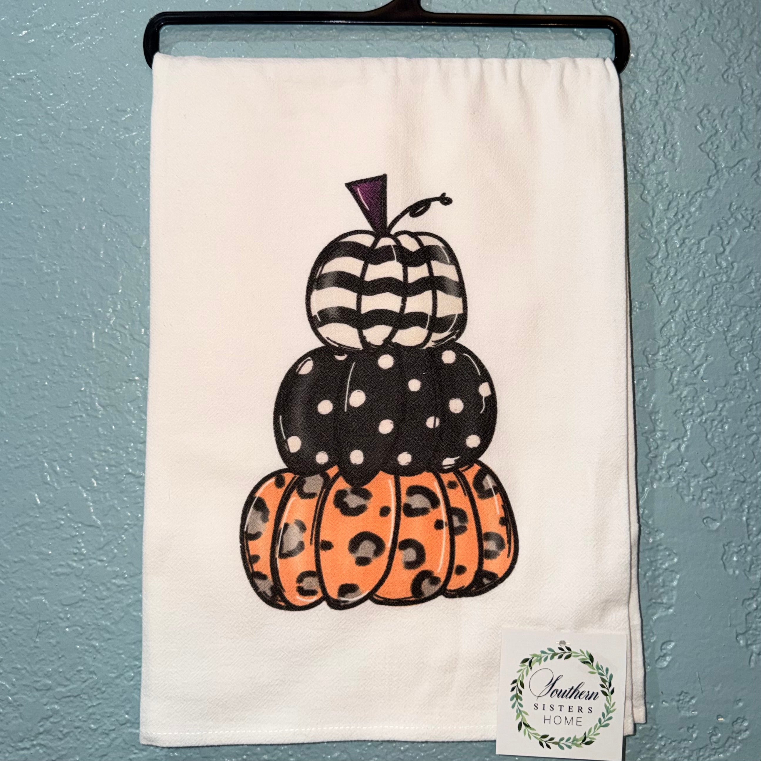 Pumpkin Stack Tea Towel $14