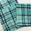 Aqua Plaid Cloth Napkins $28