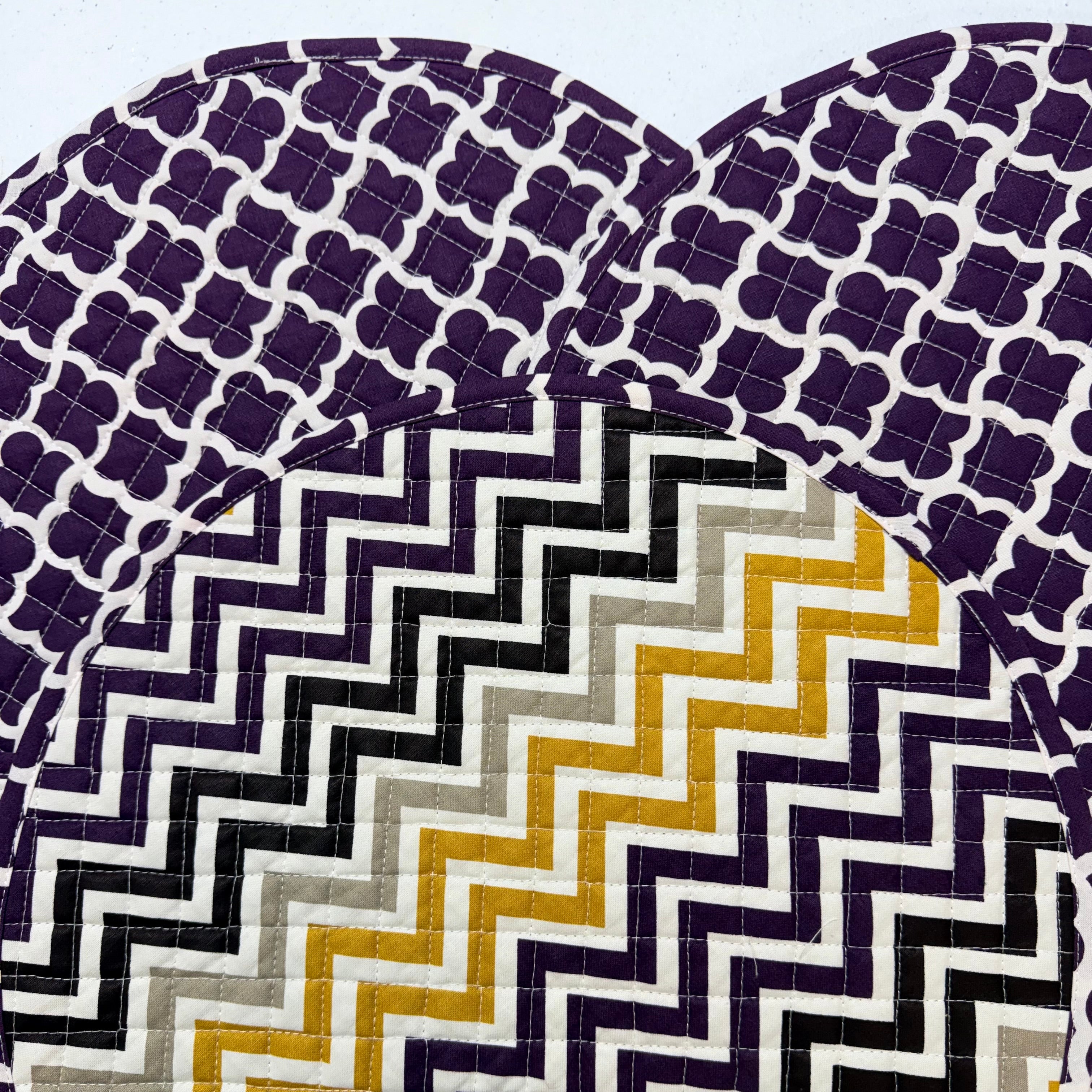 Deep Purple Lattice Quilted Placemats $40