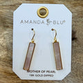 Mother of Pearl Bar Earrings $18
