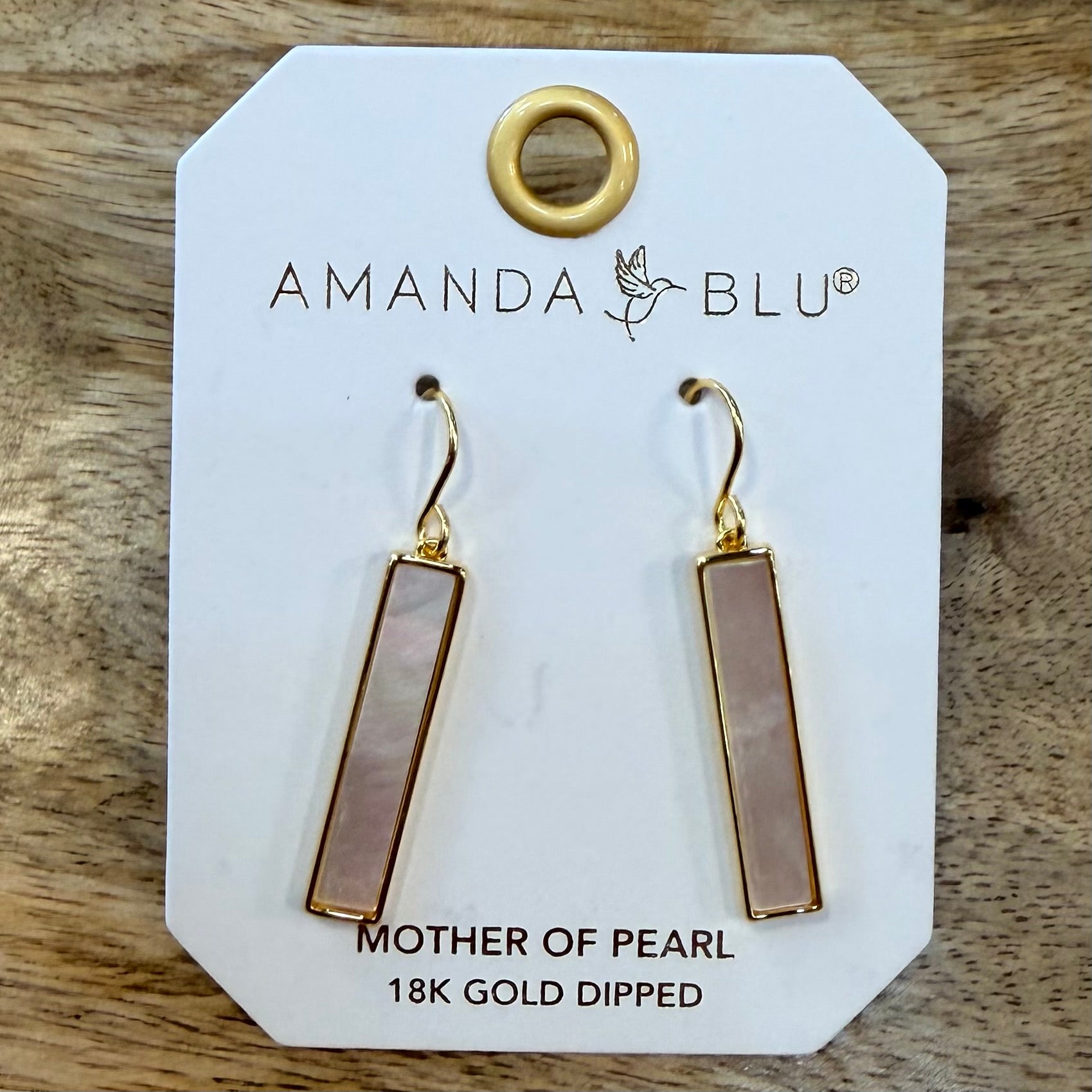 Mother of Pearl Bar Earrings $18
