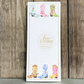Colorful Cowgirl Boots List Pad $14