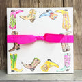 Colorful Cowgirl Boots Square Notepad $24