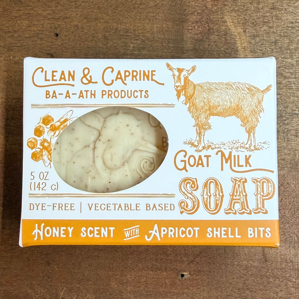 Honey with Apricot Shell Goat Milk Bar Soap $10