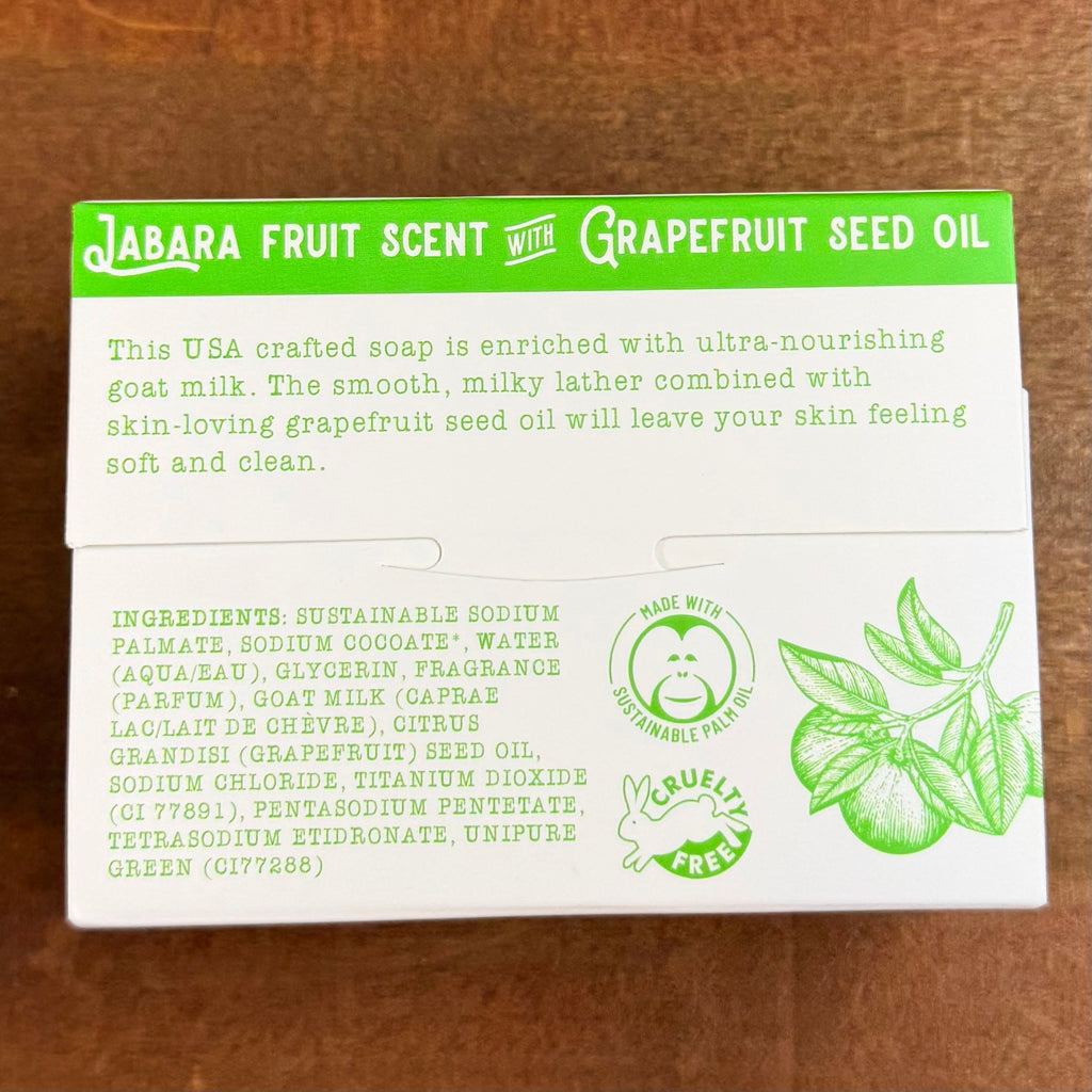 Jabara Fruit Goat Milk Bar Soap $10