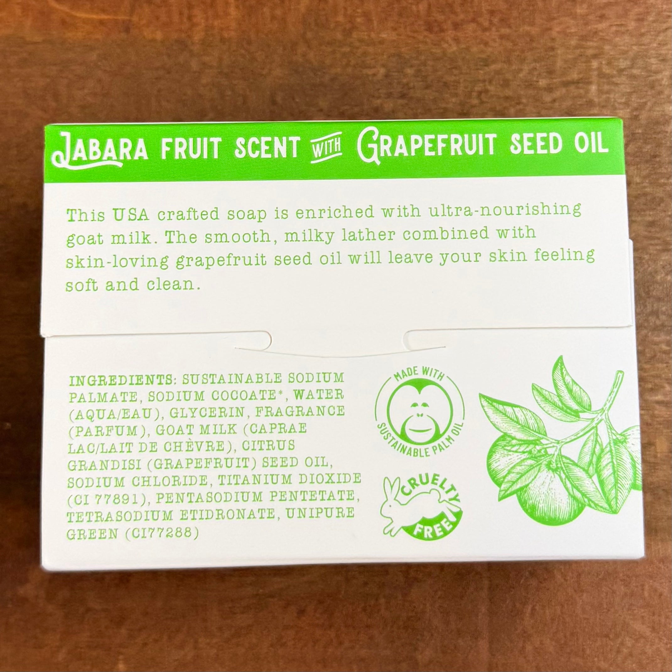 Jabara Fruit Goat Milk Bar Soap $10