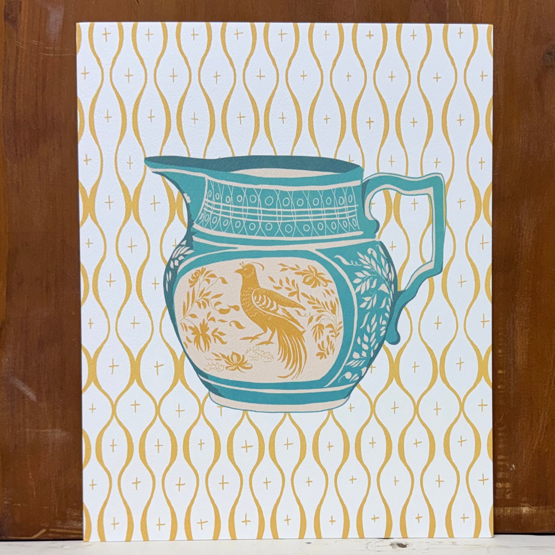 8x10 Turquoise Pitcher Art Print $18