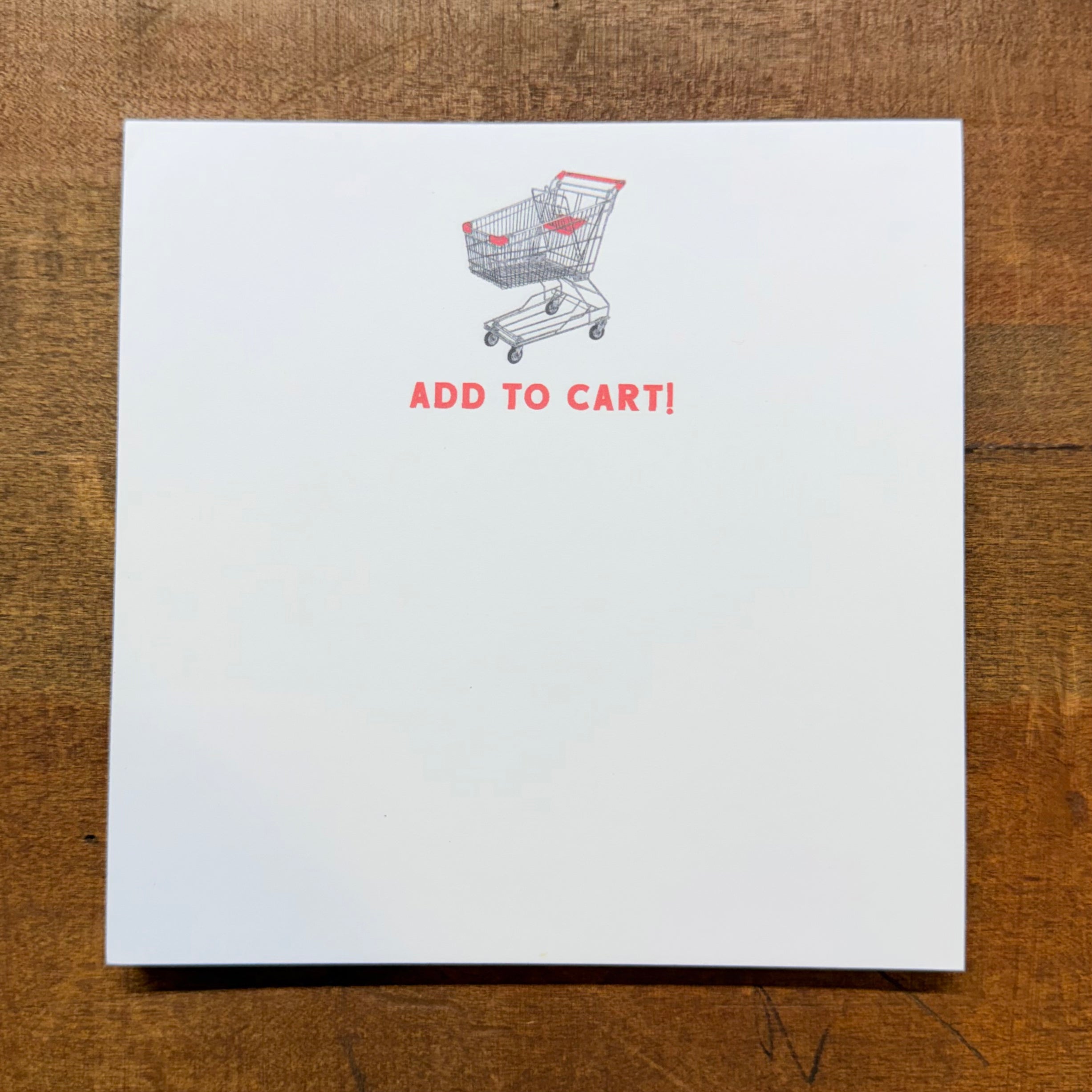 Add to Cart Notepad $9
