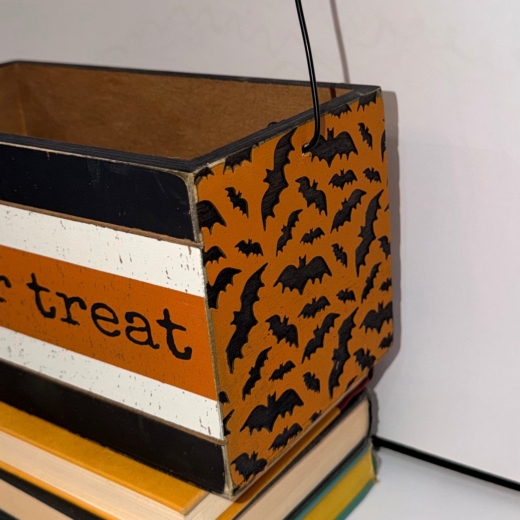 Trick or Treat Wooden Box $26