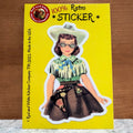 Paper Doll Cowgirl Retro Sticker $6