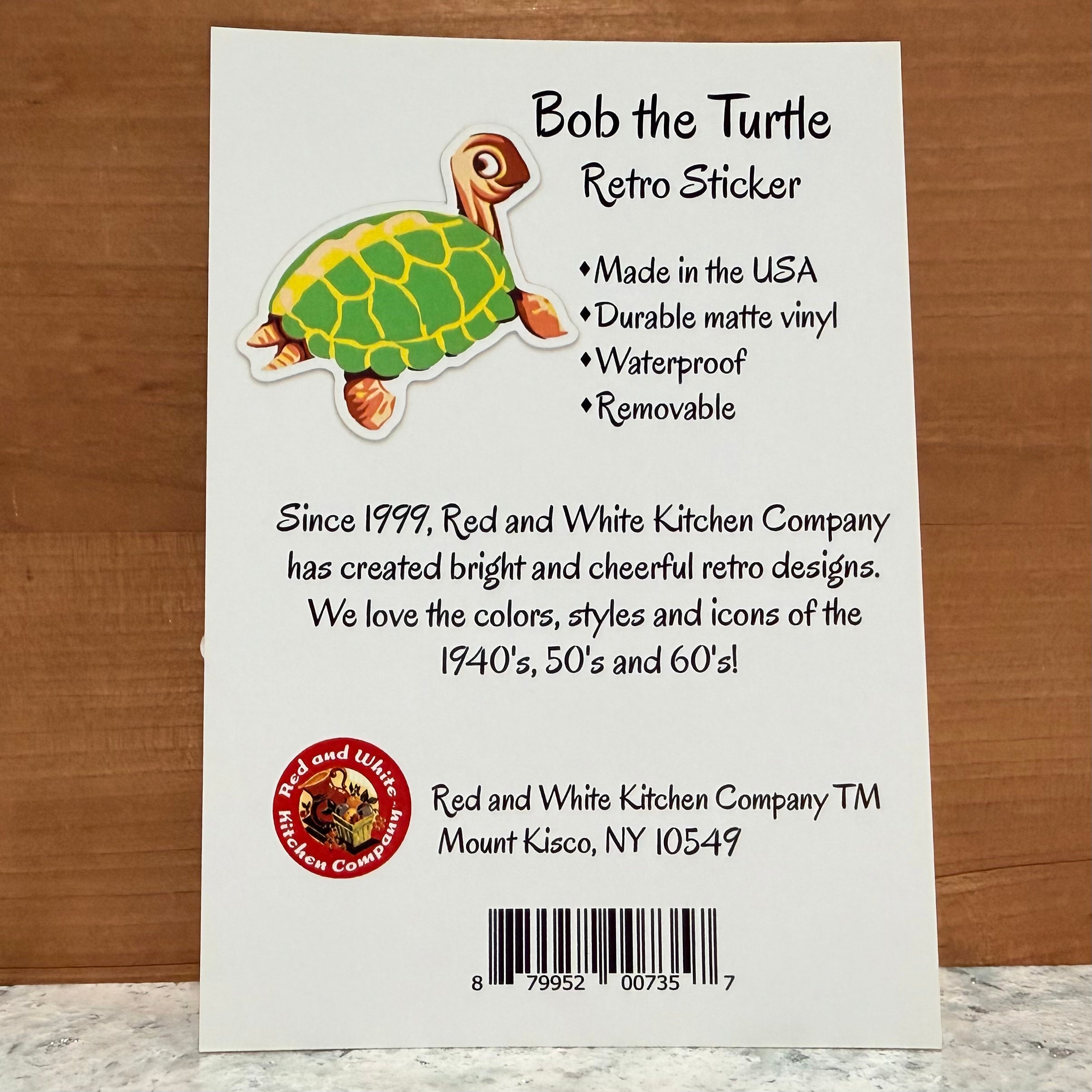 Bob the Turtle Retro Sticker $6