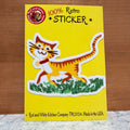 Happy Cat Retro Sticker $6