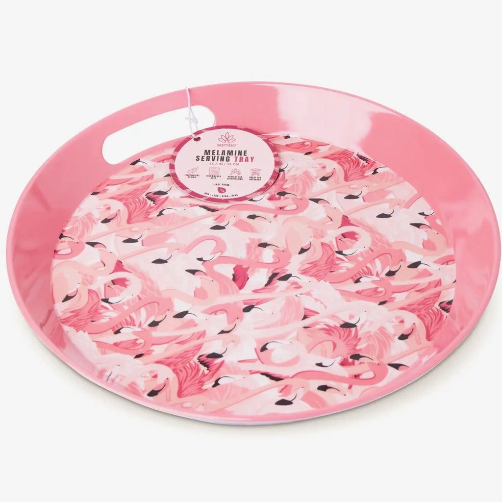 Round Flamingo Tray $30