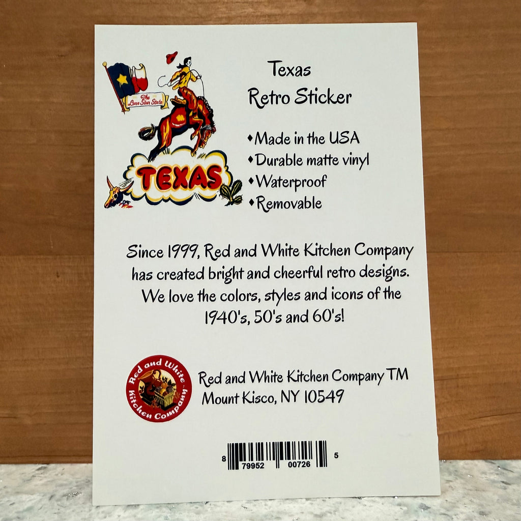 Texas Retro Sticker $6