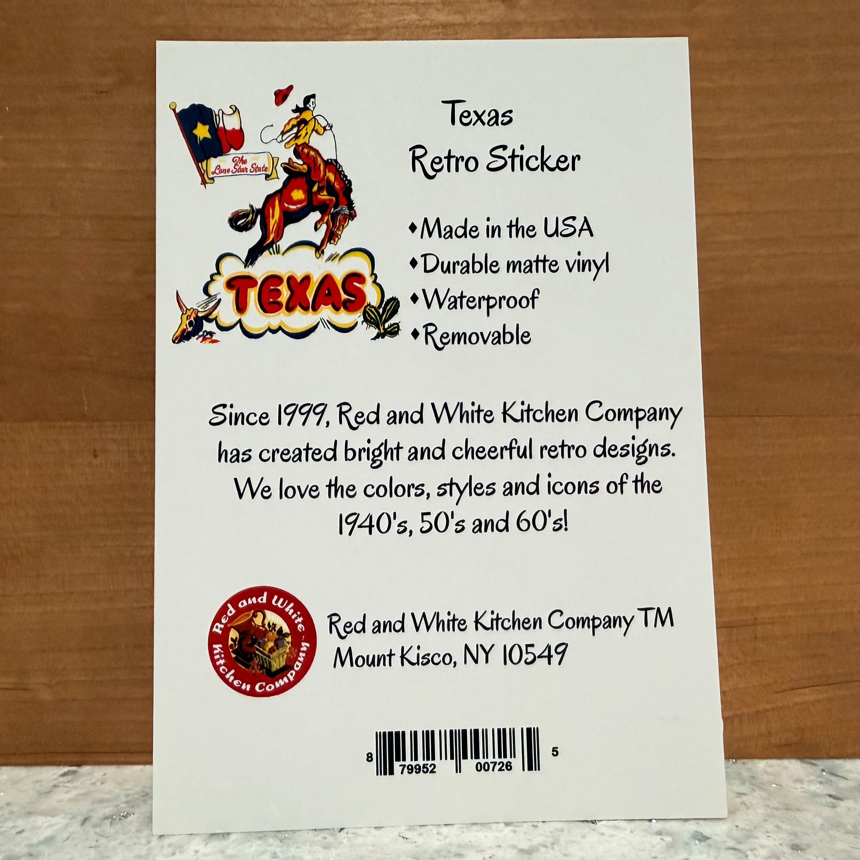 Texas Retro Sticker $6