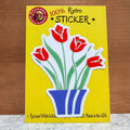 Red Tulips Retro Sticker $6