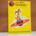 Space Dog Retro Sticker $6