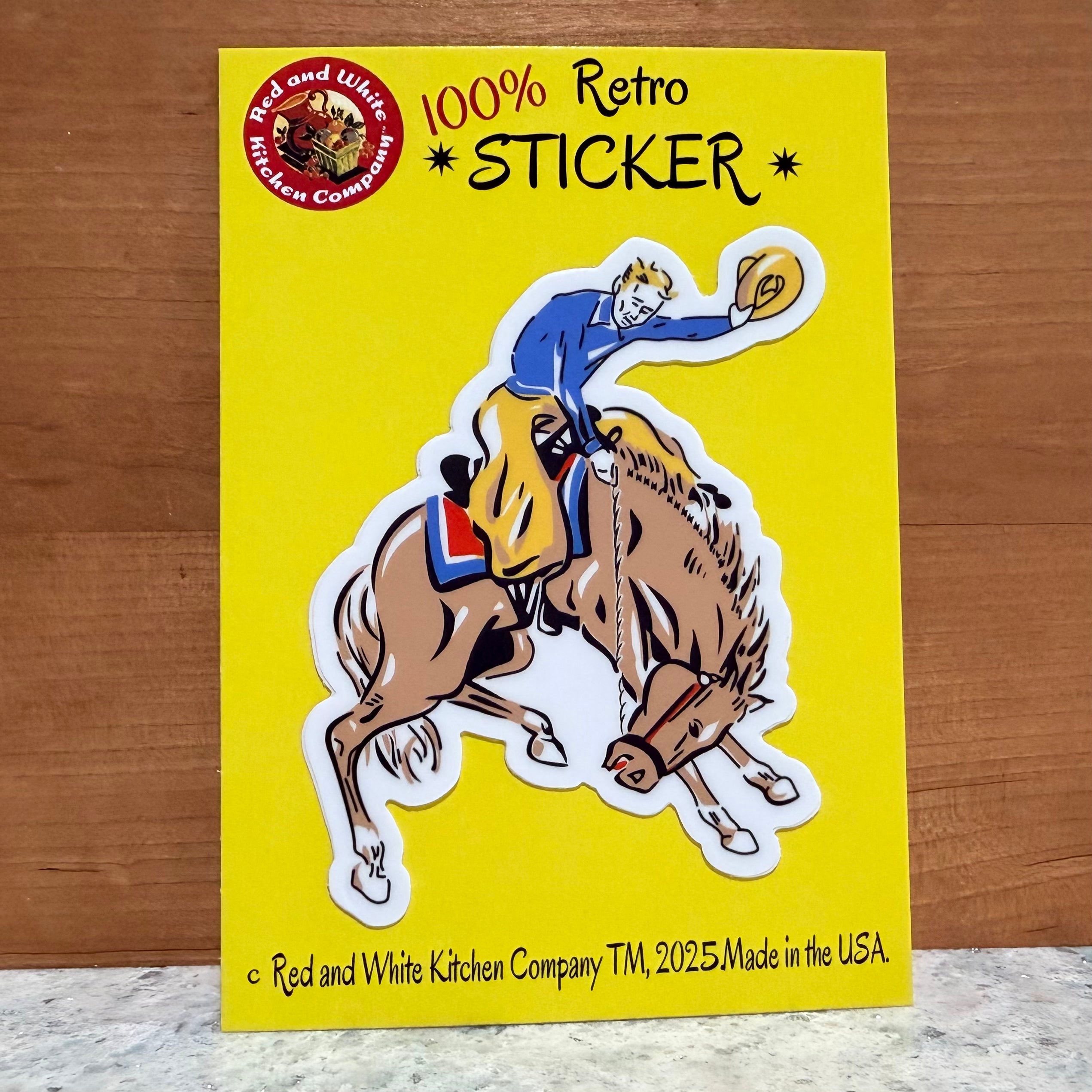 Bucking Bronco Retro Sticker $6