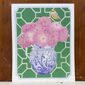 8x10 Pink Flowers in Vase Art Print $18