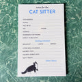 Notes for the Cat Sitter List Pad $13