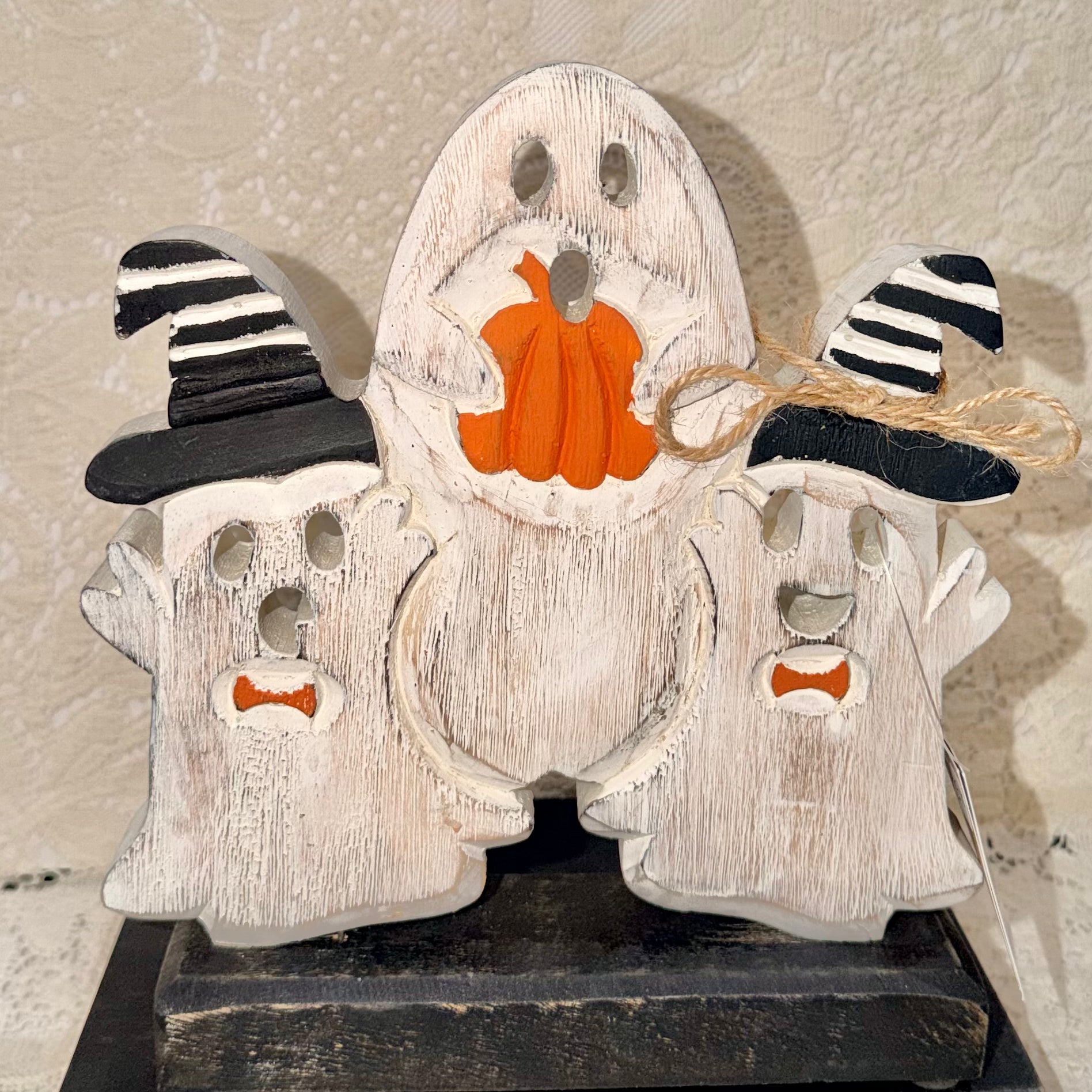 3 Ghost Friends Wood Decor $28