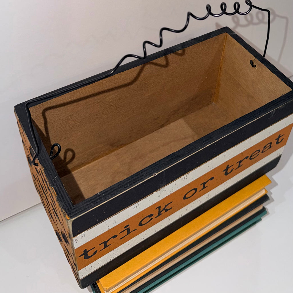 Trick or Treat Wooden Box $26