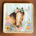 Horse with Flowers Plate $12