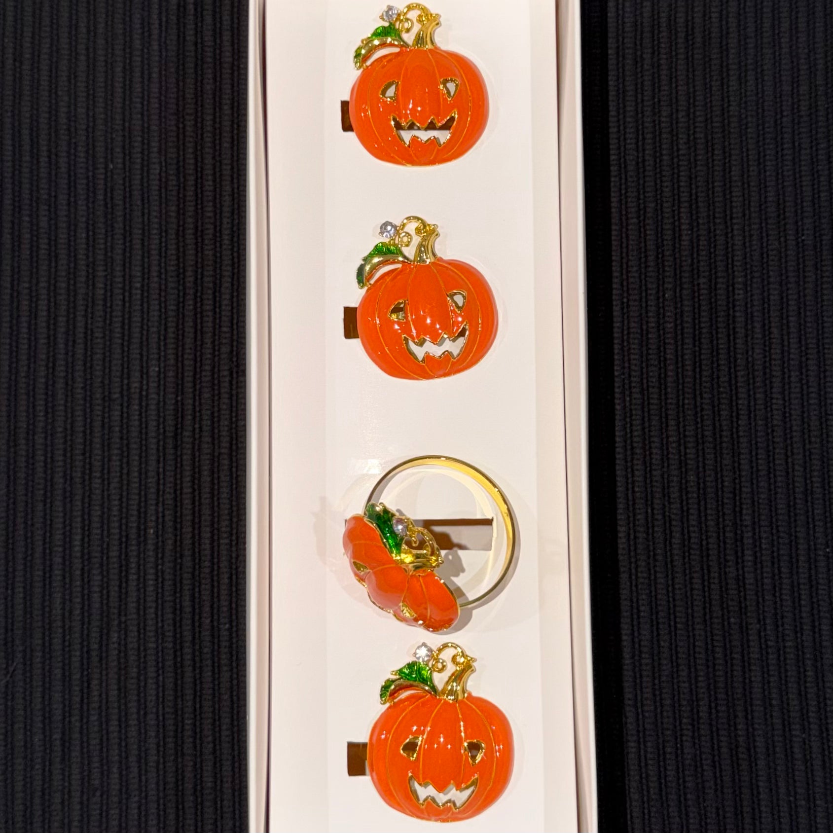 Jack-O-Lantern Napkin Rings $25