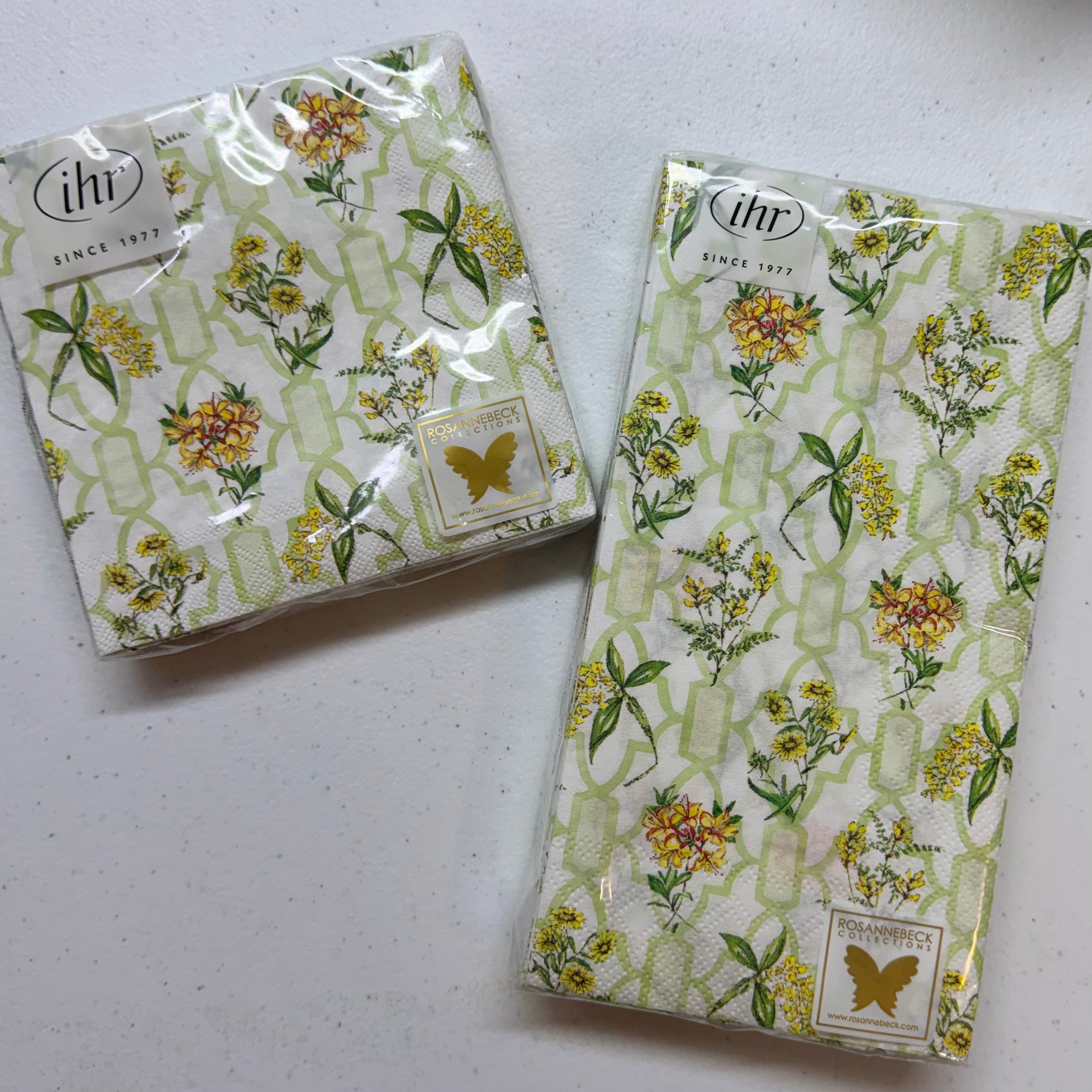 Green Trellis Paper Napkins 2 Sizes