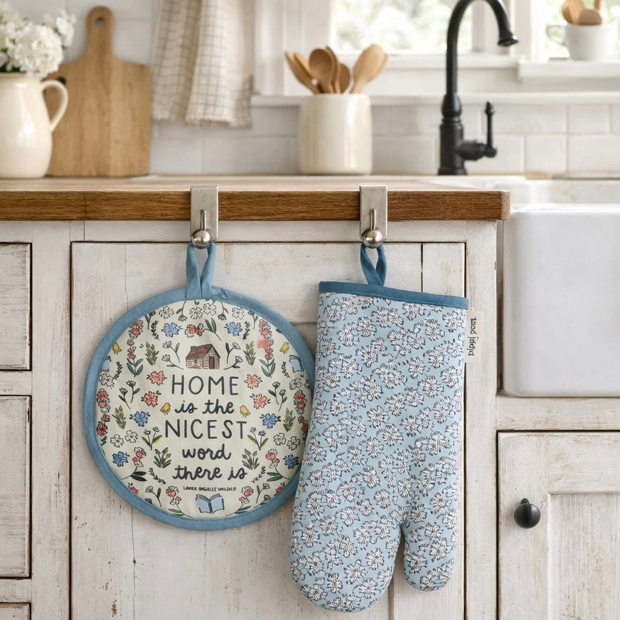 Home is the Nicest Word Kitchen Mitt Set $24