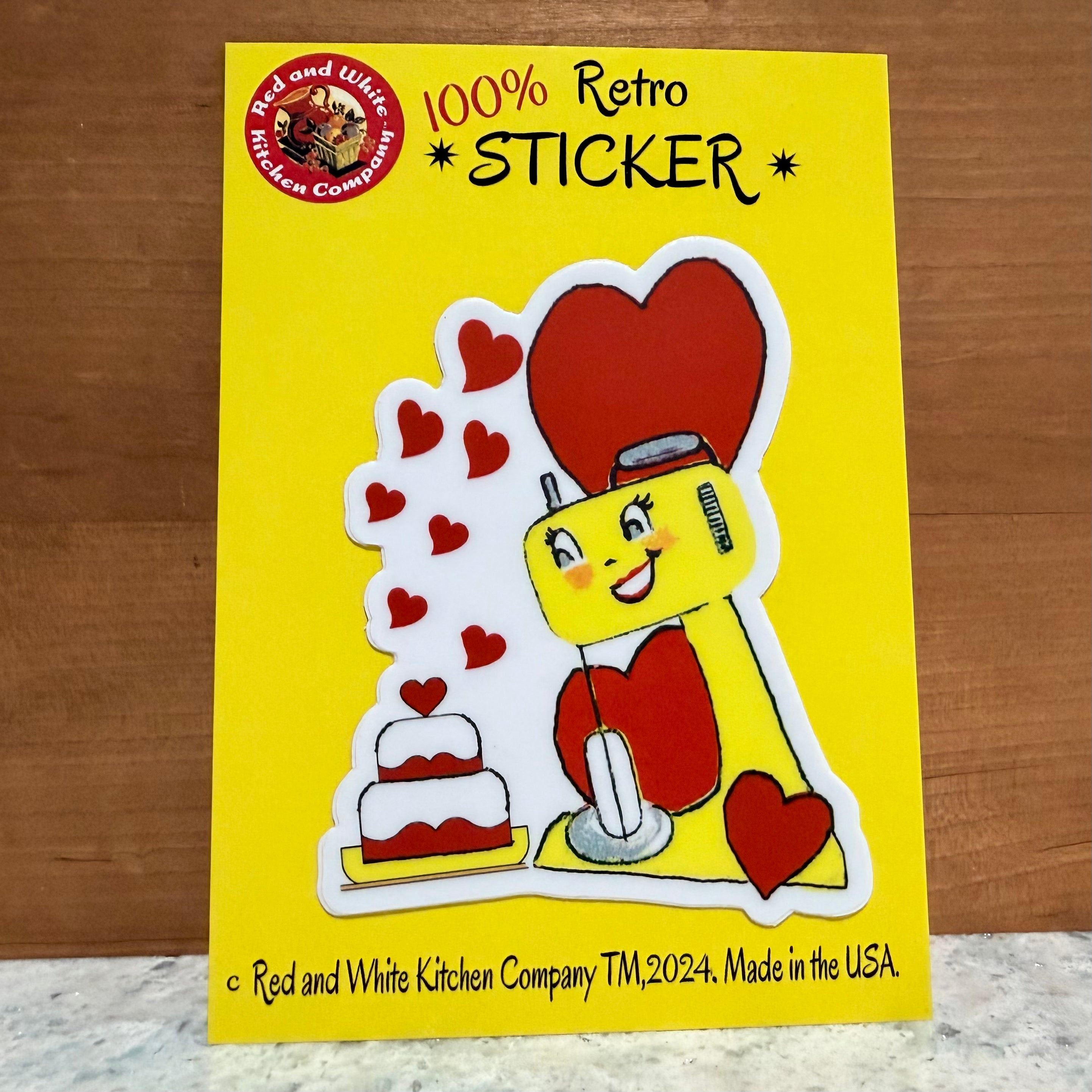 Love Cake Retro Sticker $6