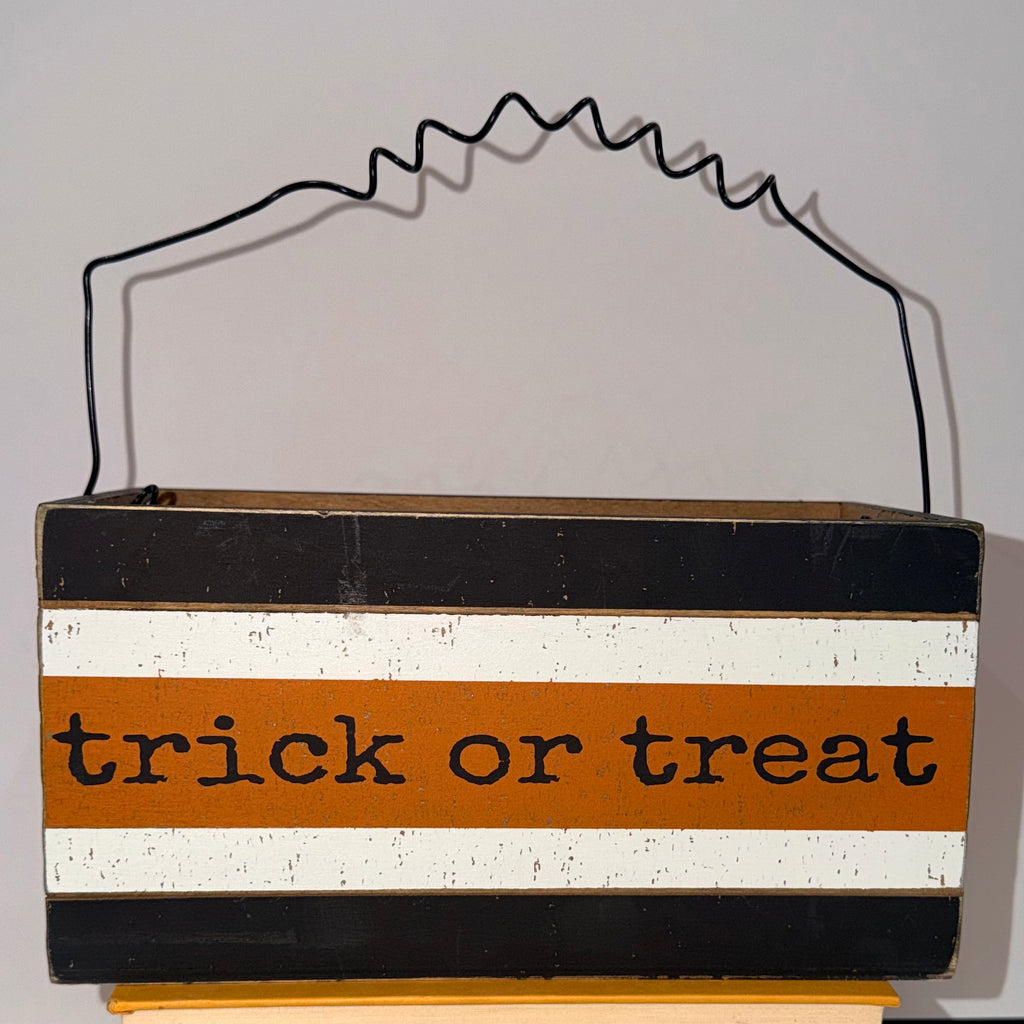 Trick or Treat Wooden Box $26
