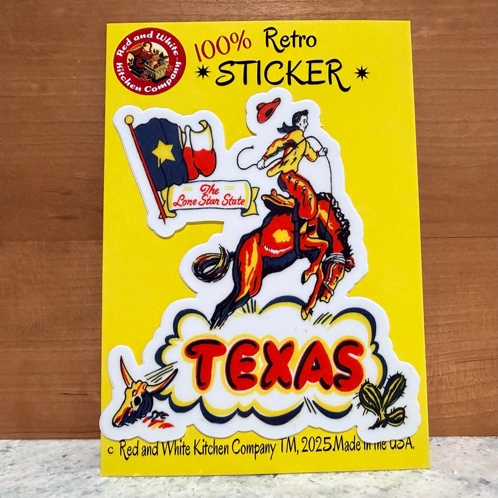Texas Retro Sticker $6