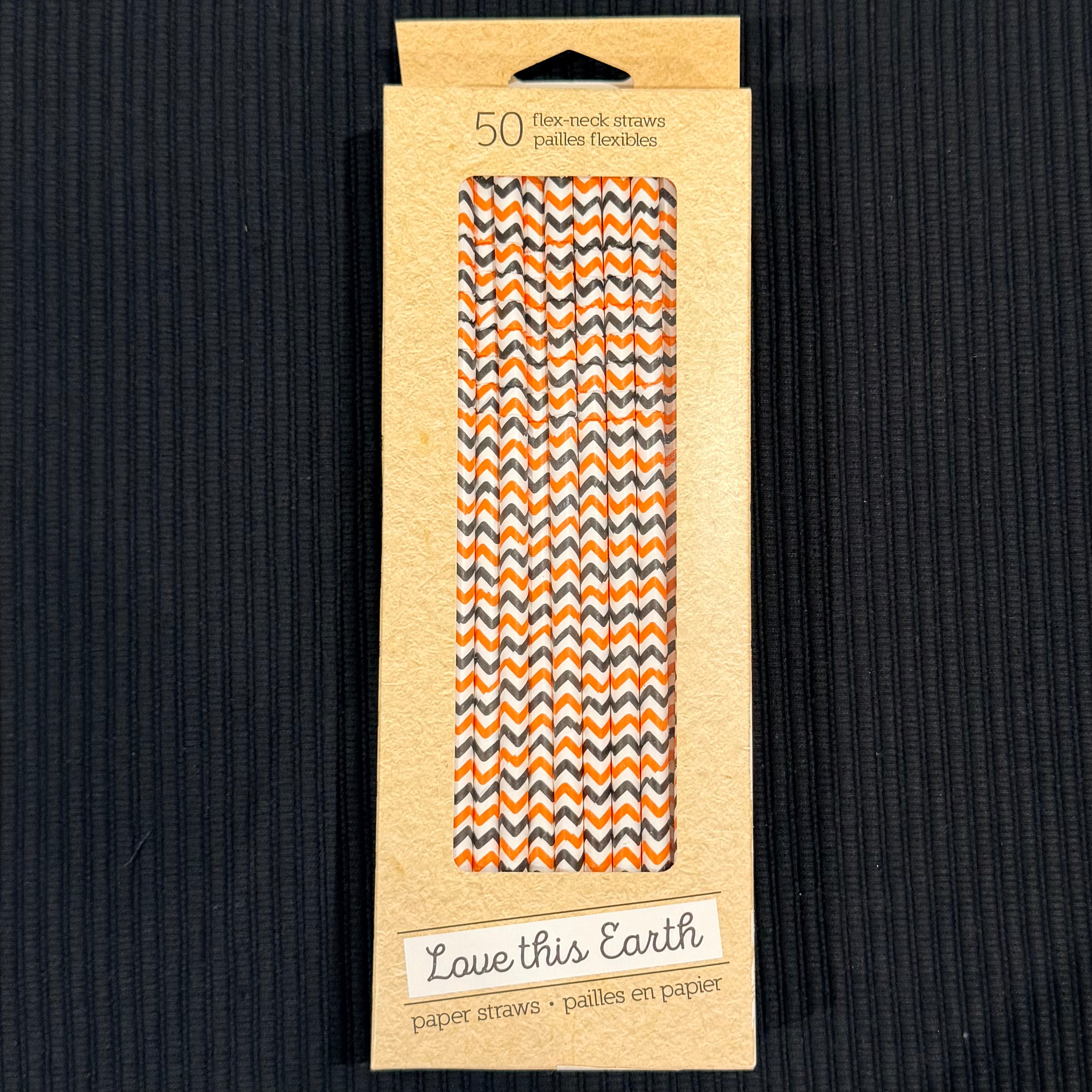 Black & Orange Paper Straws $5