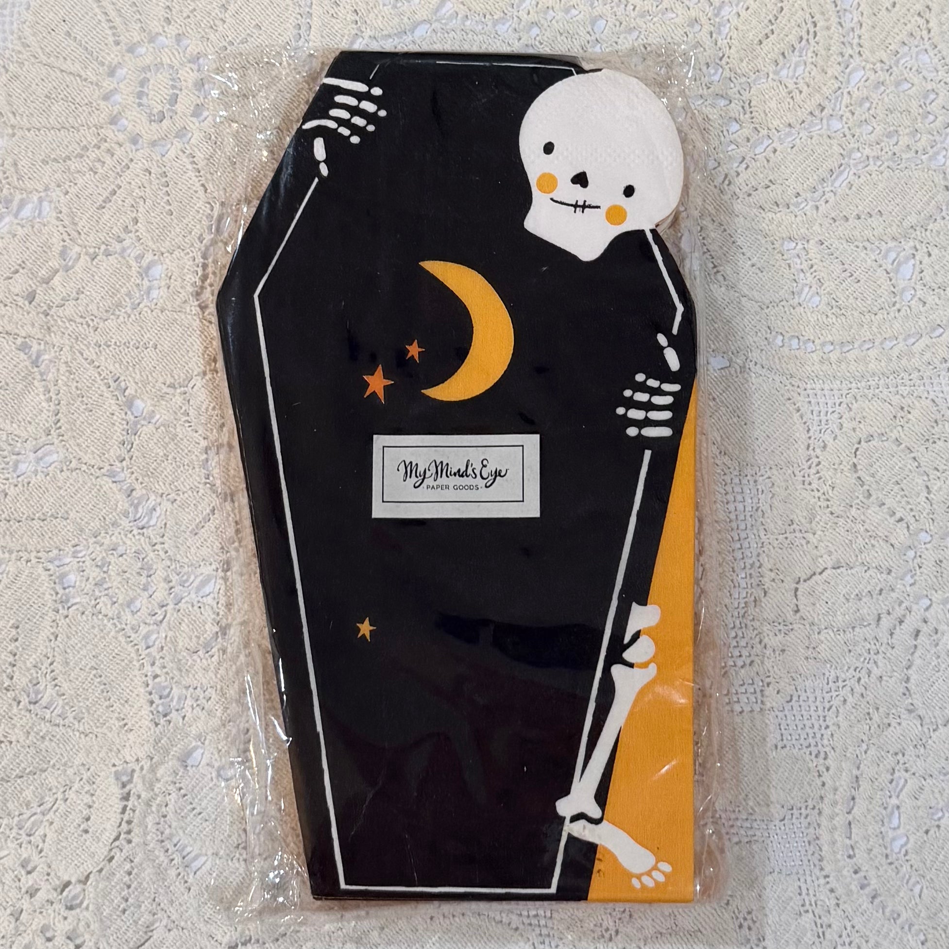 Skelly in Coffin Guest Towels $8