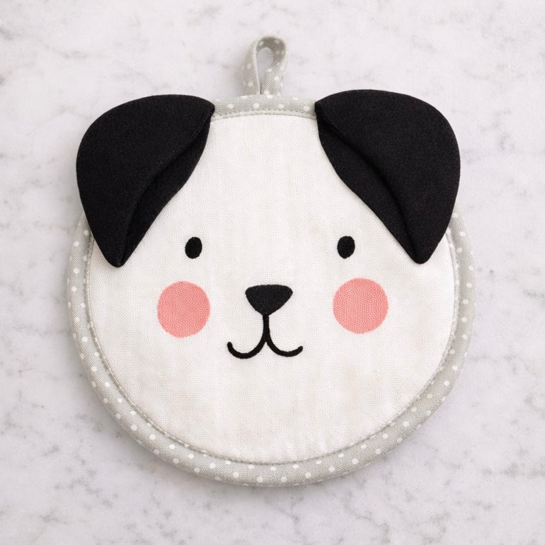 Spotty Dog Round Kitchen Pocket Mitt $10