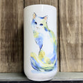 Fluffy Cat Ceramic Travel Mug with Lid $24