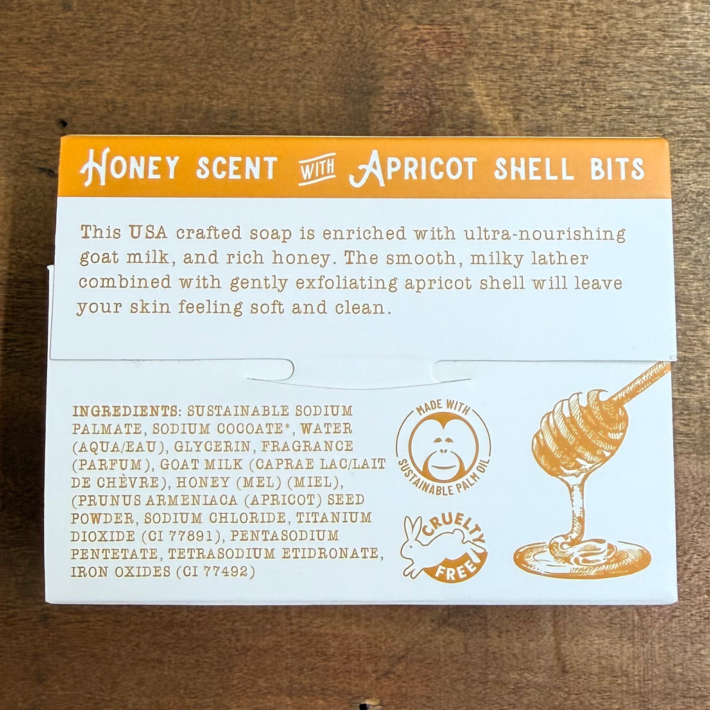 Honey with Apricot Shell Goat Milk Bar Soap $10