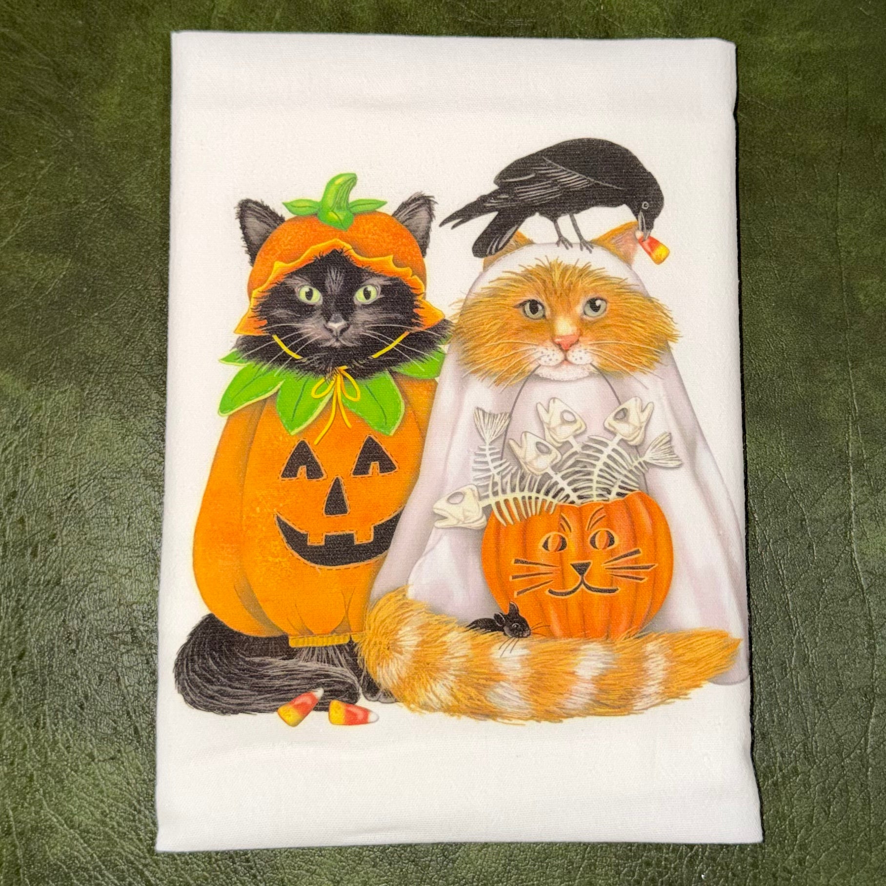 Halloween Cats Tea Towel $12