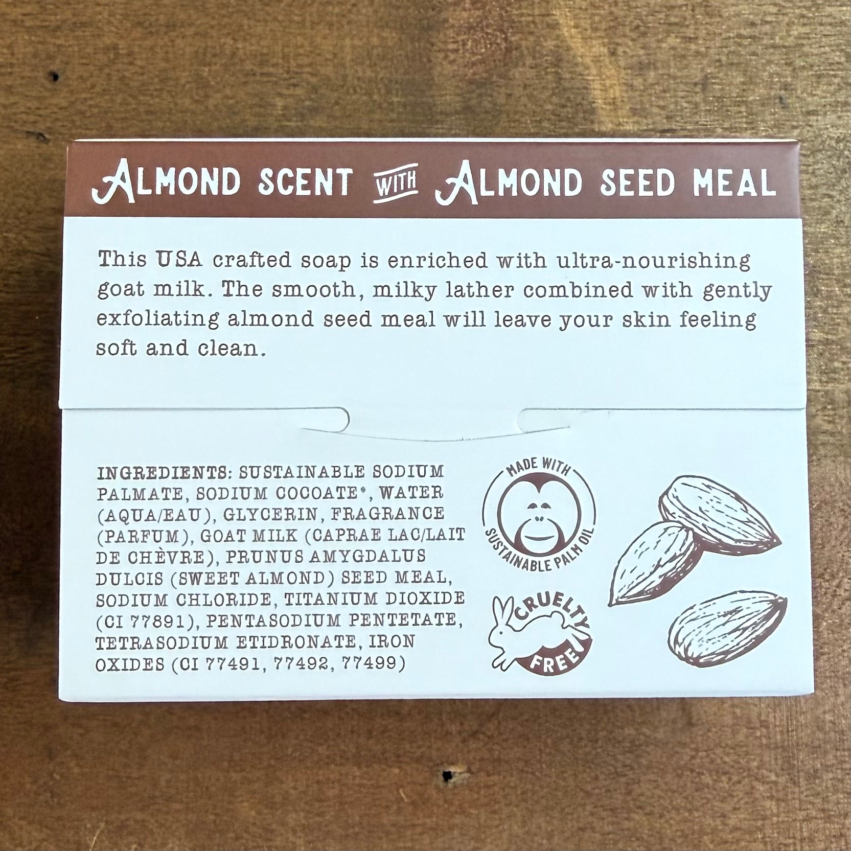 Almond Goat Milk Bar Soap $10