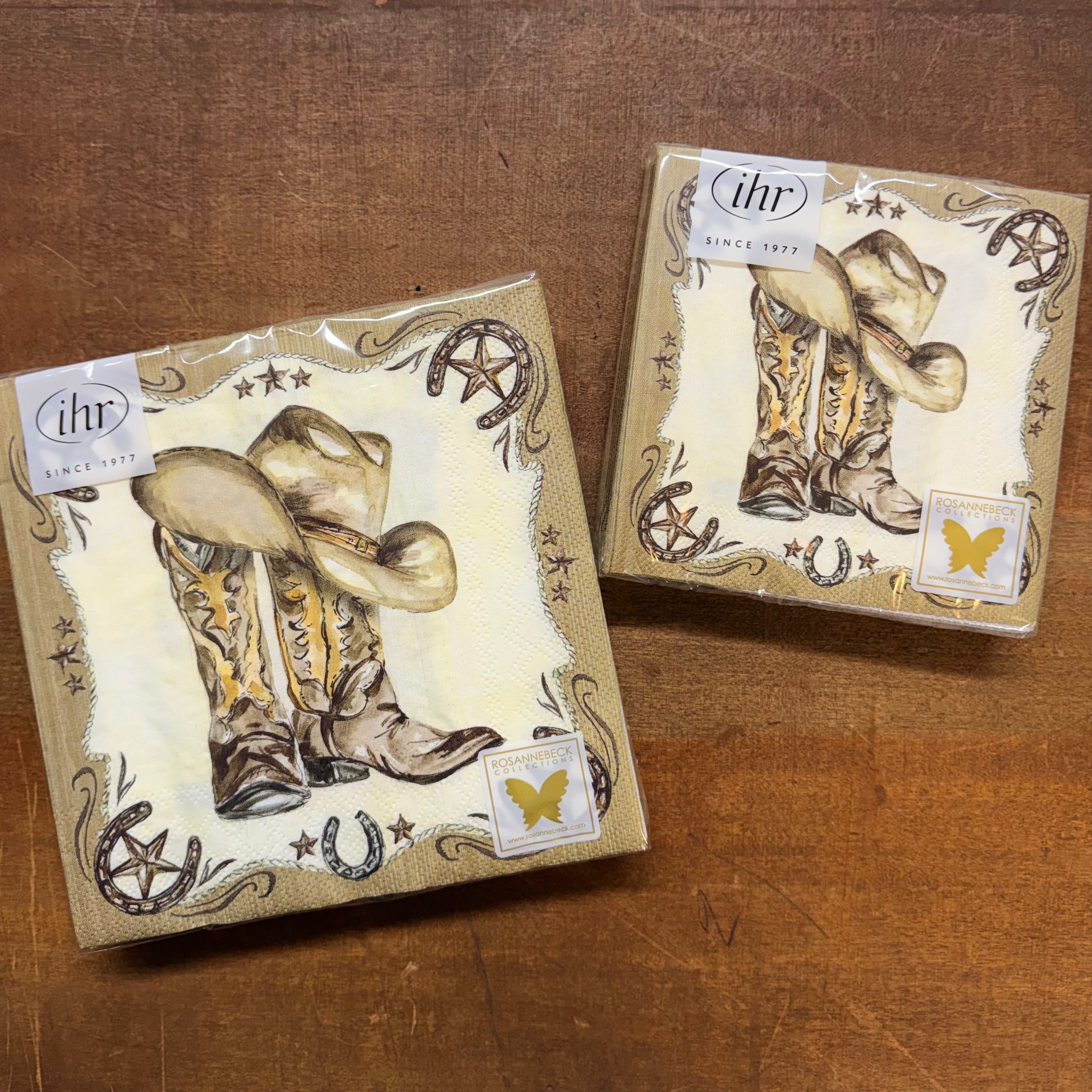 Cowboy Boots & Hat Paper Napkins 2 Sizes
