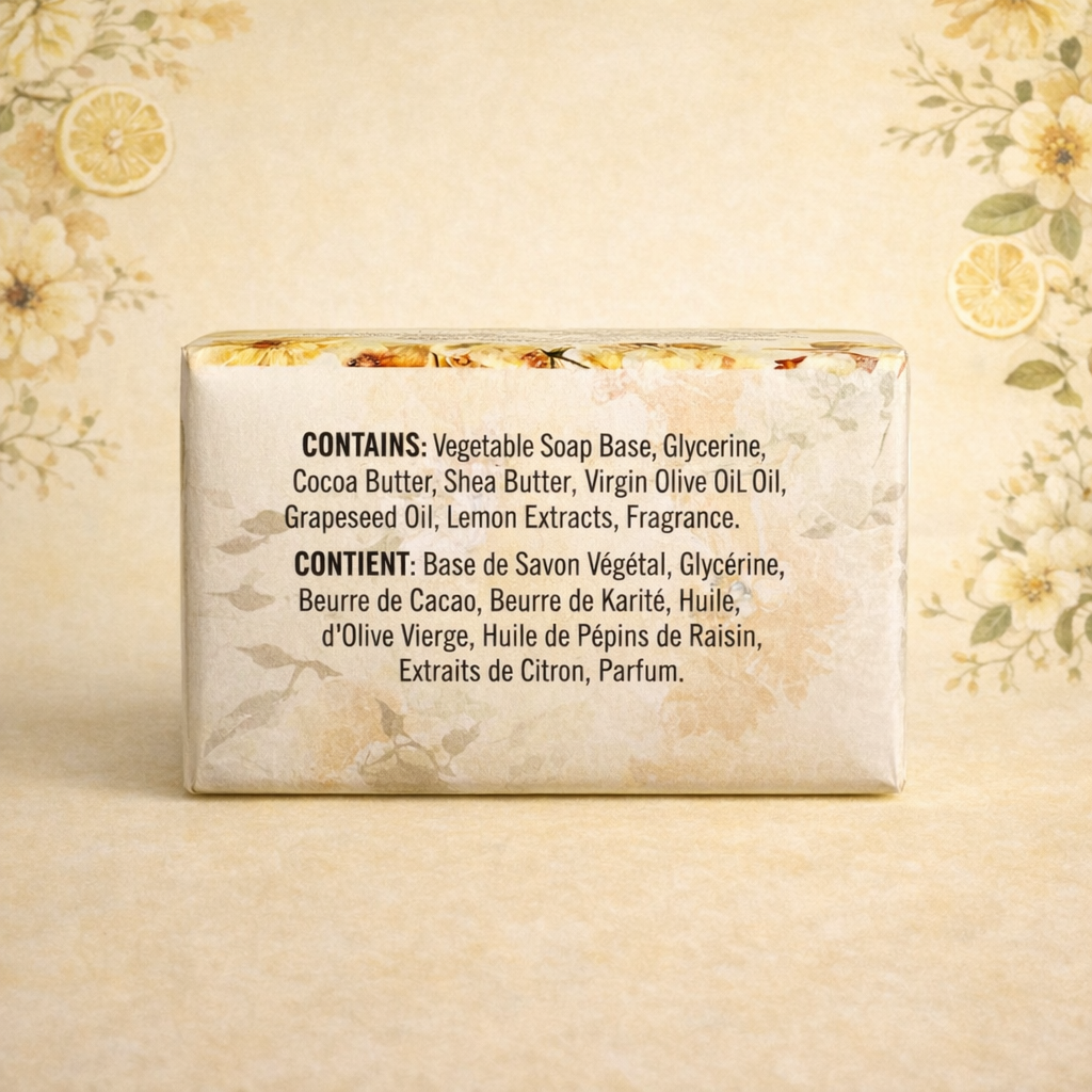 Lemon Shea Butter Bar Soap $10