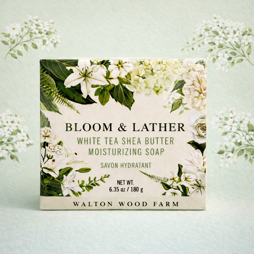 White Tea Shea Butter Bar Soap $10