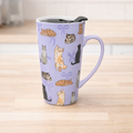 Purple Cats Travel Mug with Lid $24