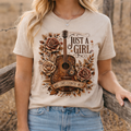 Just a Girl who Loves Country Music Cream T-Shirt S-2X $30