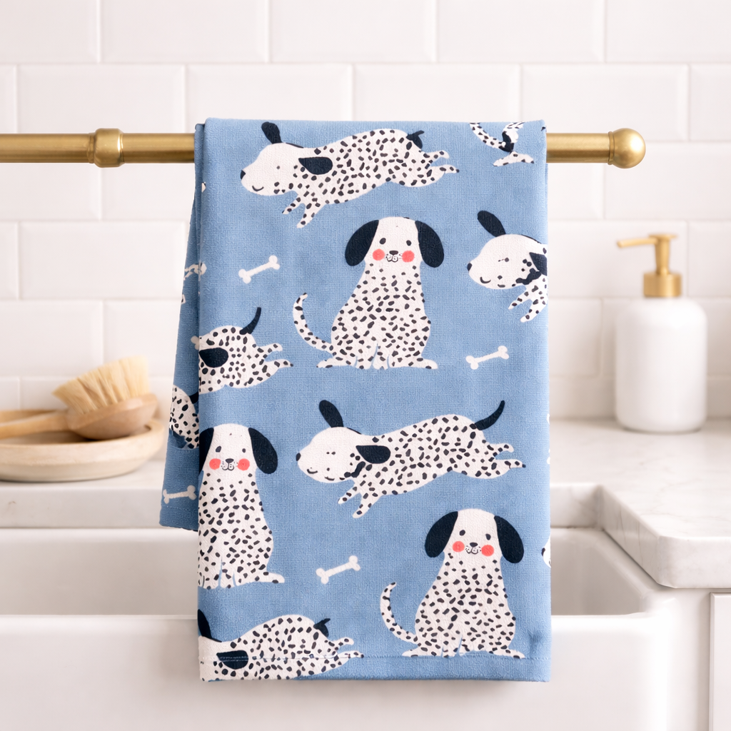 Spotty Dog Terry Cloth Tea Towel $10