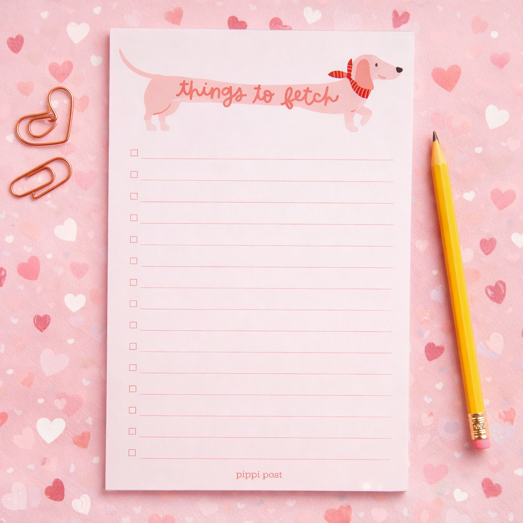 Things to Fetch Dachshund List Pad $7